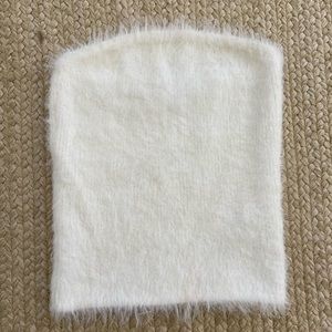 Fuzzy White Tube Top - Urban Outfitters